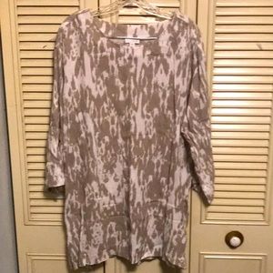 Pure Jill tunic cream colored and light brown